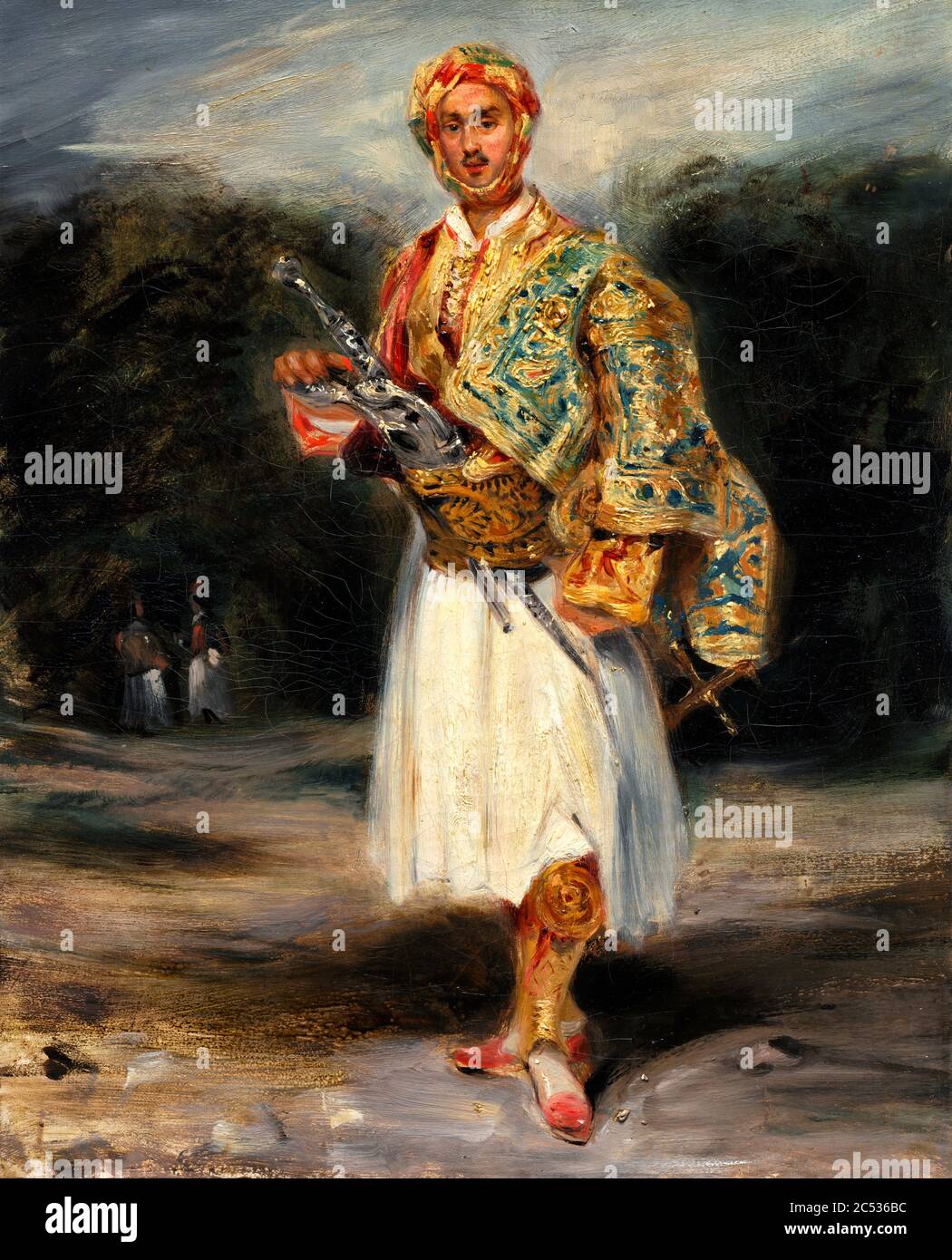 Count Demetrius de Palatiano in Suliot Costume by Eugene Delacroix Stock Photo
