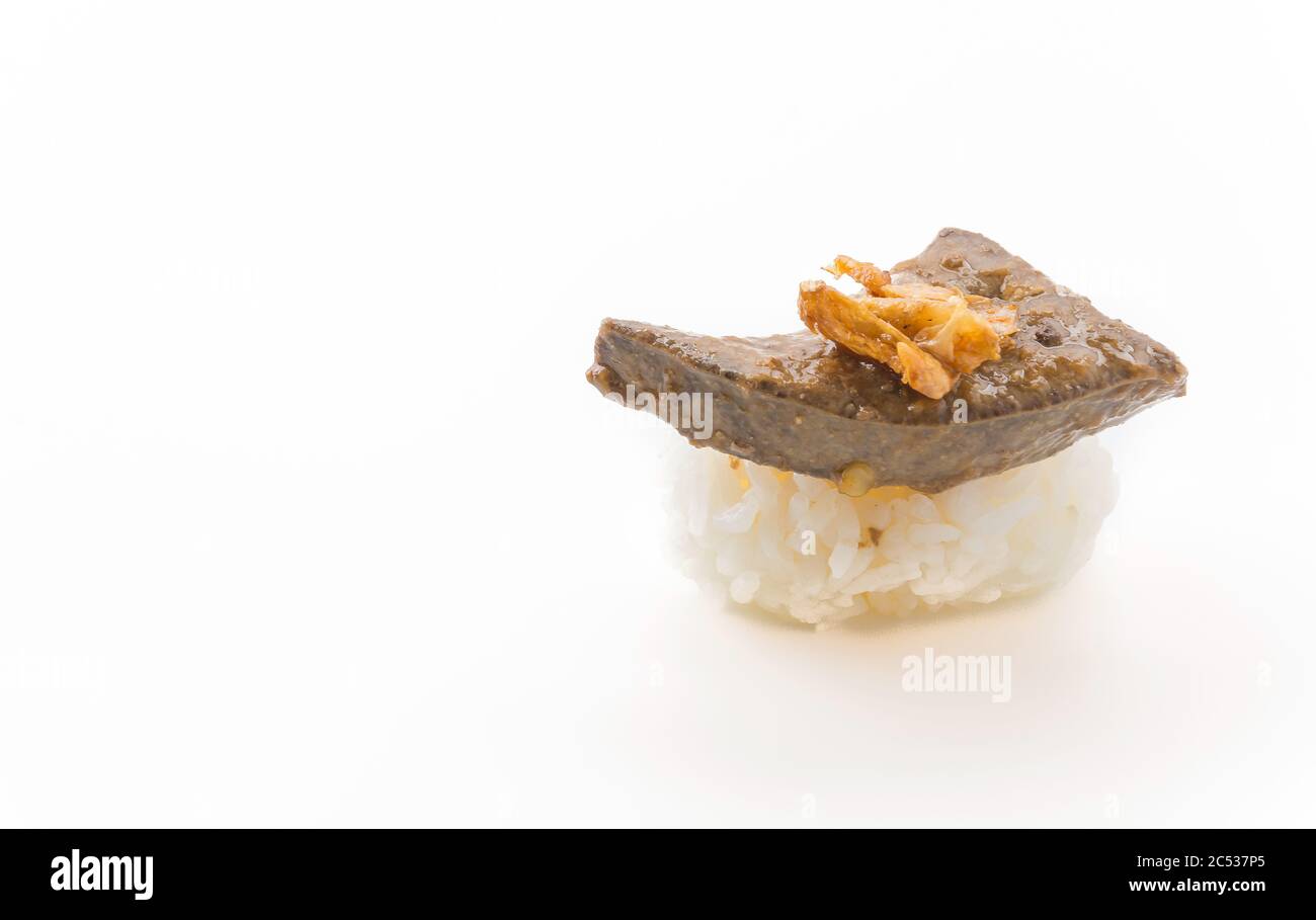 Foie gras sushi Japanese food style Stock Photo