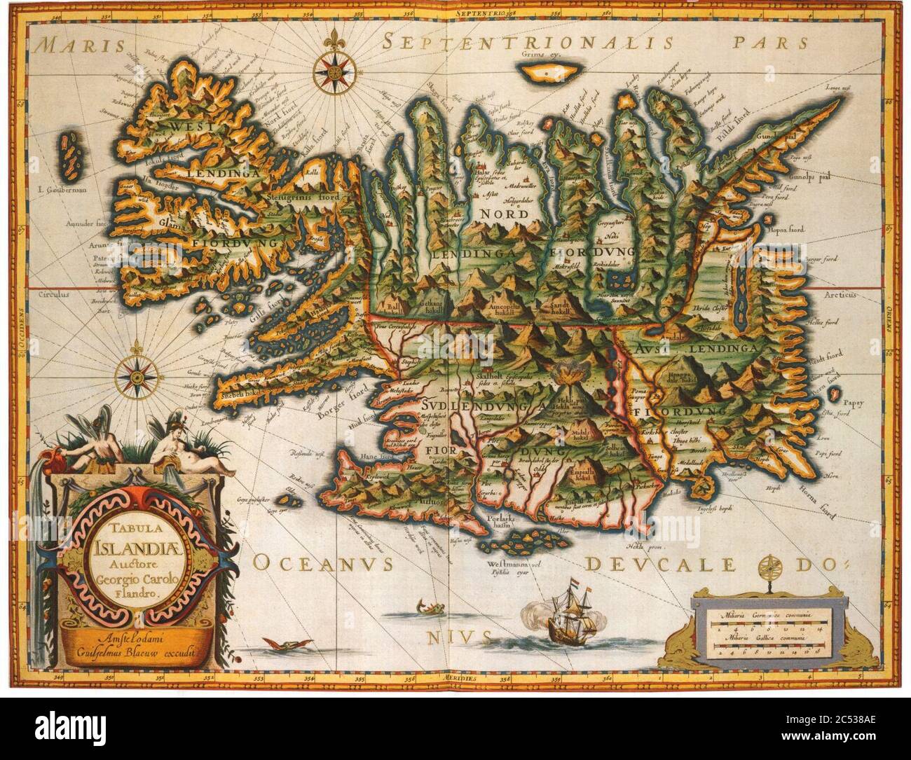 Island Georgius Flandrus 1638 Stock Photo - Alamy