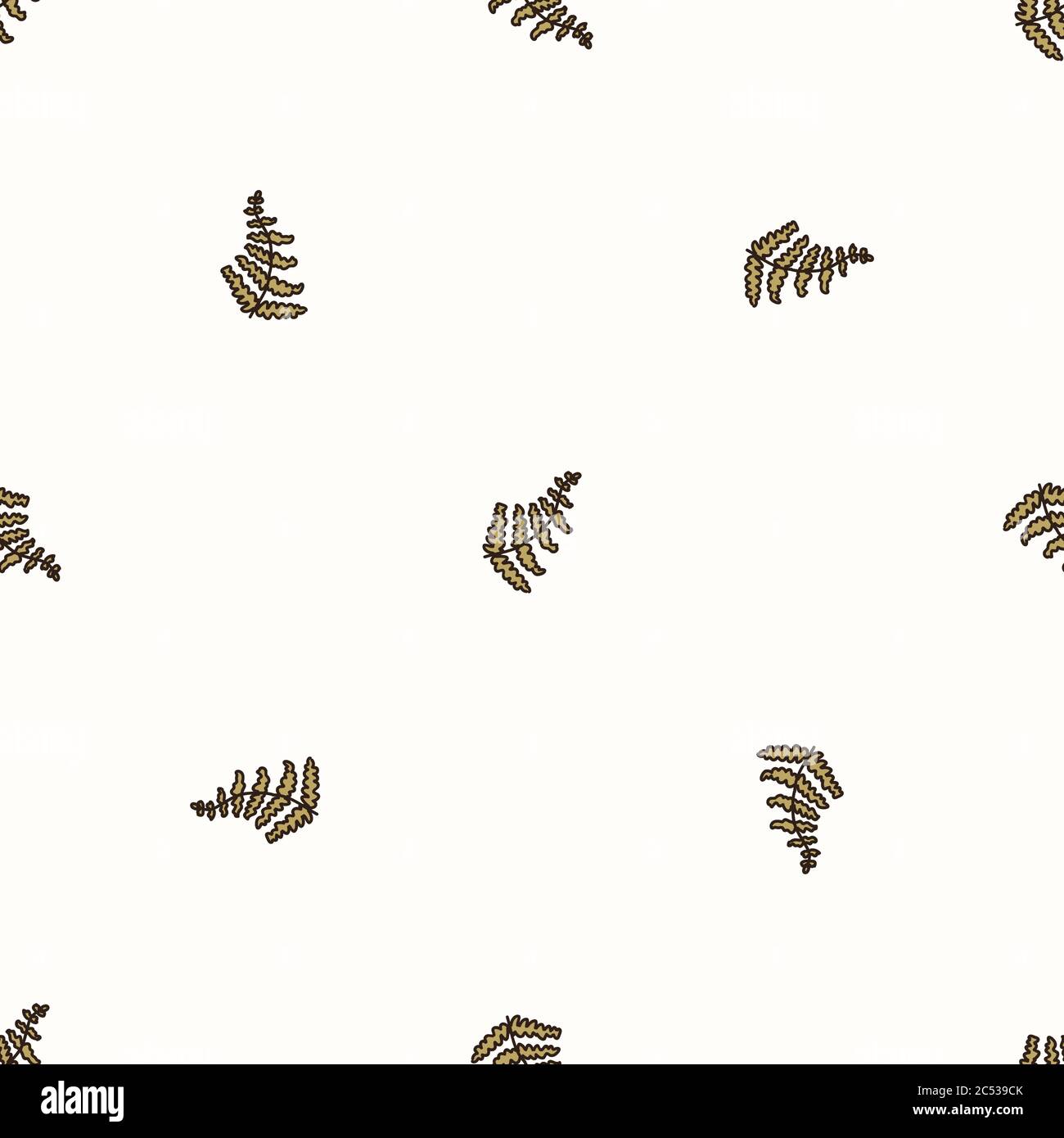 Seamless background fern gender neutral baby pattern. Simple whimsical ...