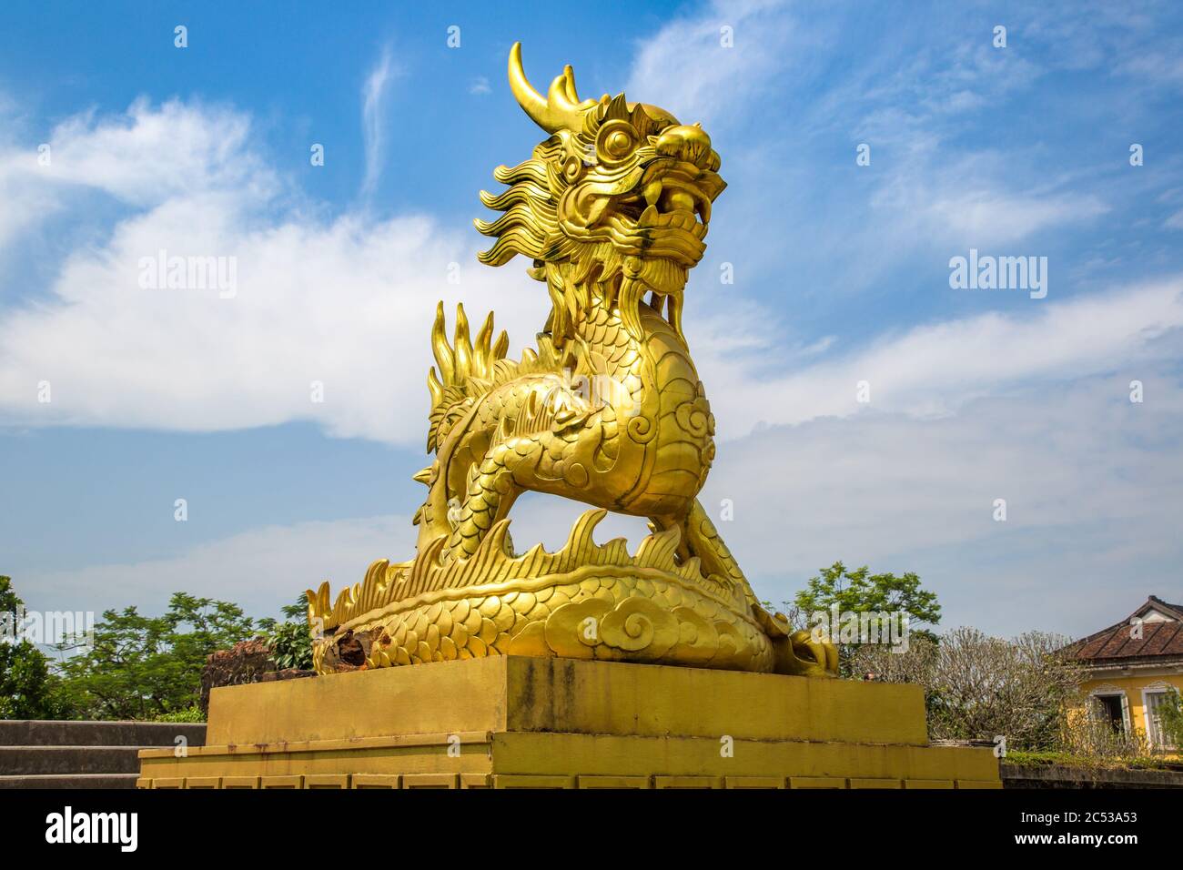 Golden dragon statue located inside Imperial Royal Palace, Forbidden ...