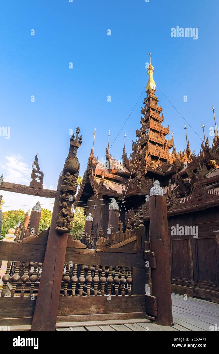 Shwe Inbin Abbey. Mandalay. Myanmar. Stock Photo