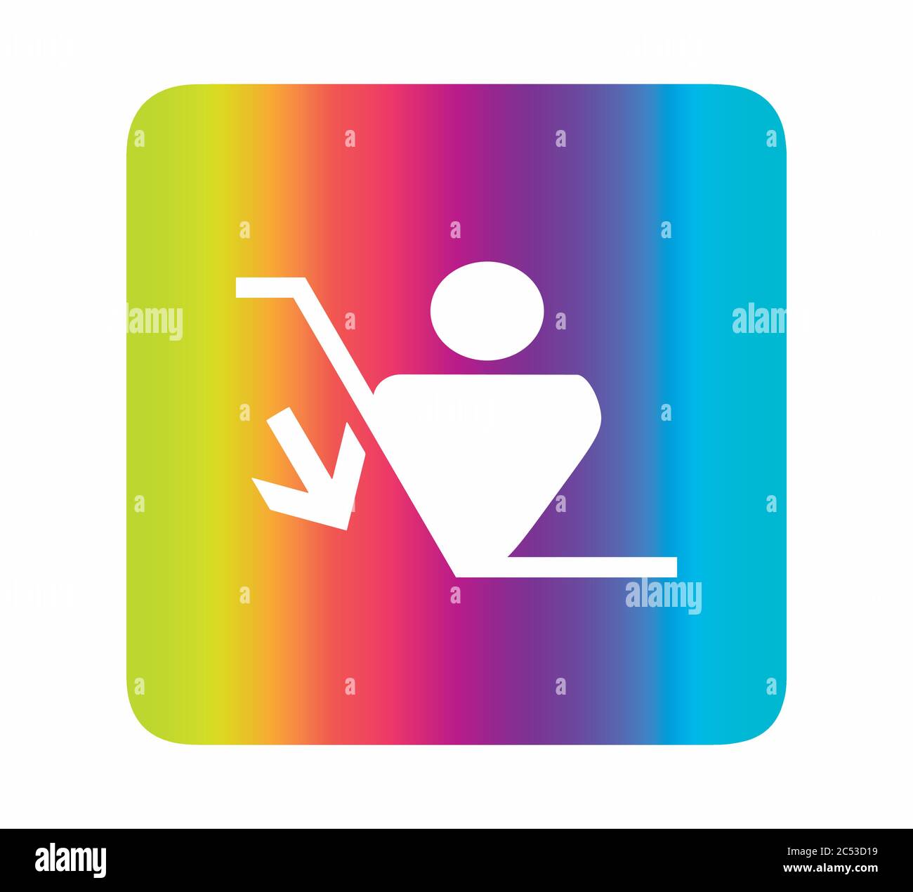 down staircase symbol on gray background Stock Vector