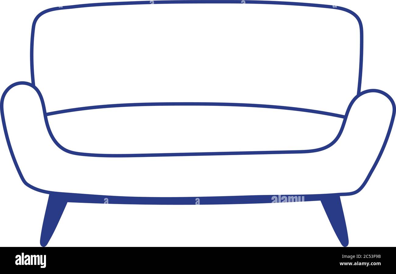 sofa furniture confort decoration isolated icon white background vector illustration Stock Vector