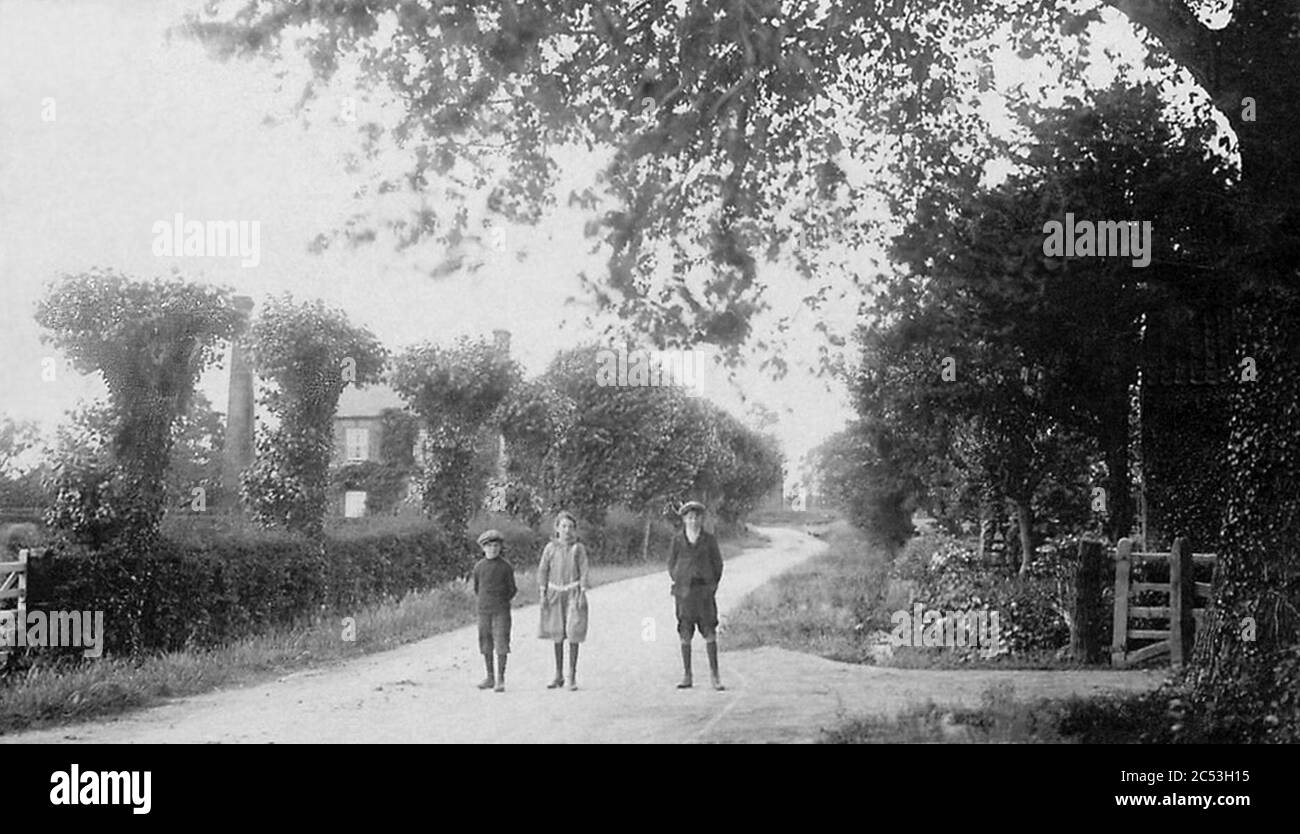 Irby in the Marsh, Pinfold Lane pre WWI Stock Photo Alamy
