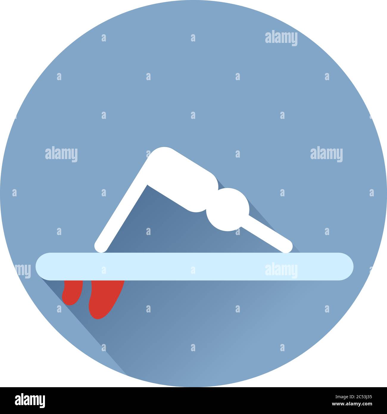 sup Surf yoga Icons Stock Vector