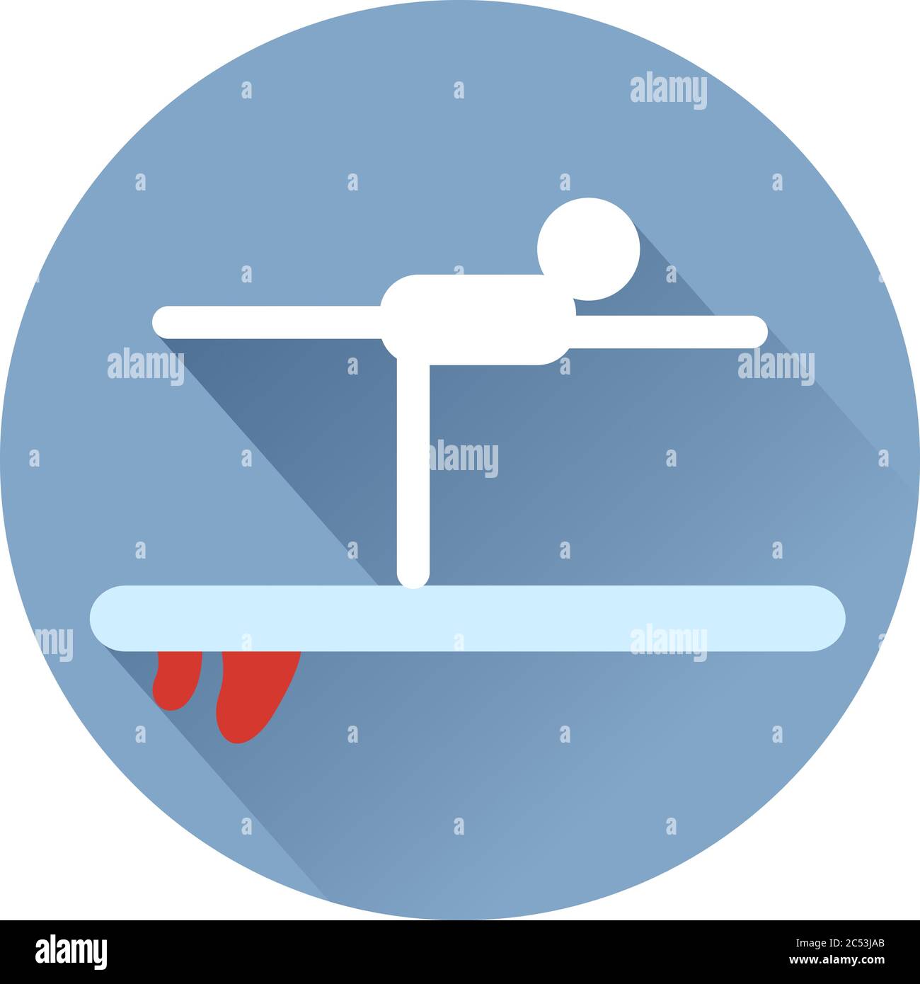 sup Surf yoga Icons Stock Vector