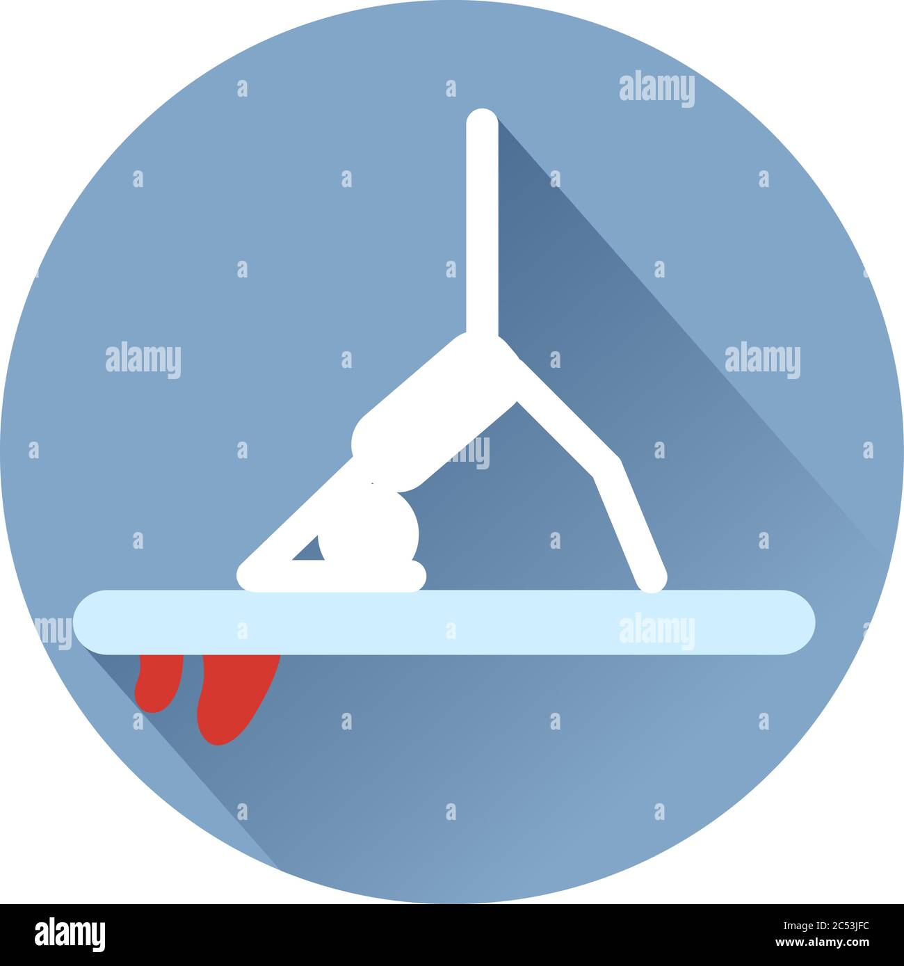 sup Surf yoga Icons Stock Vector