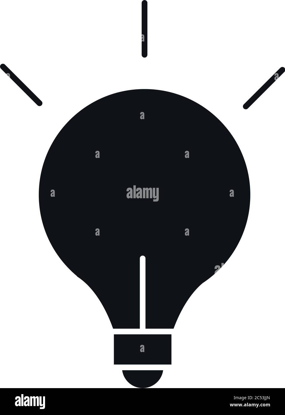 light bulb creativity idea solution silhouette style icon vector ...