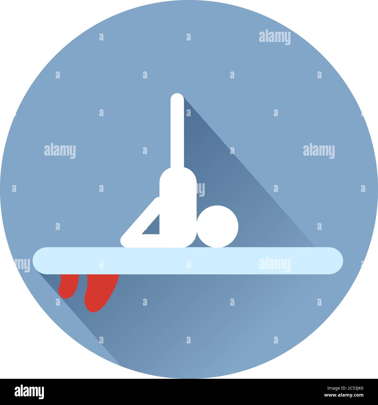 sup Surf yoga Icons Stock Vector