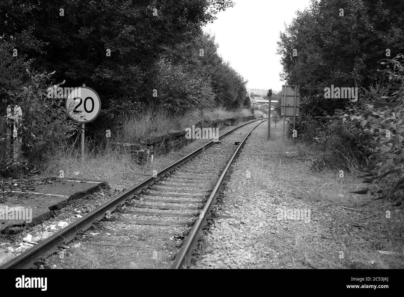 The remains of Ammanford Station. Stock Photo