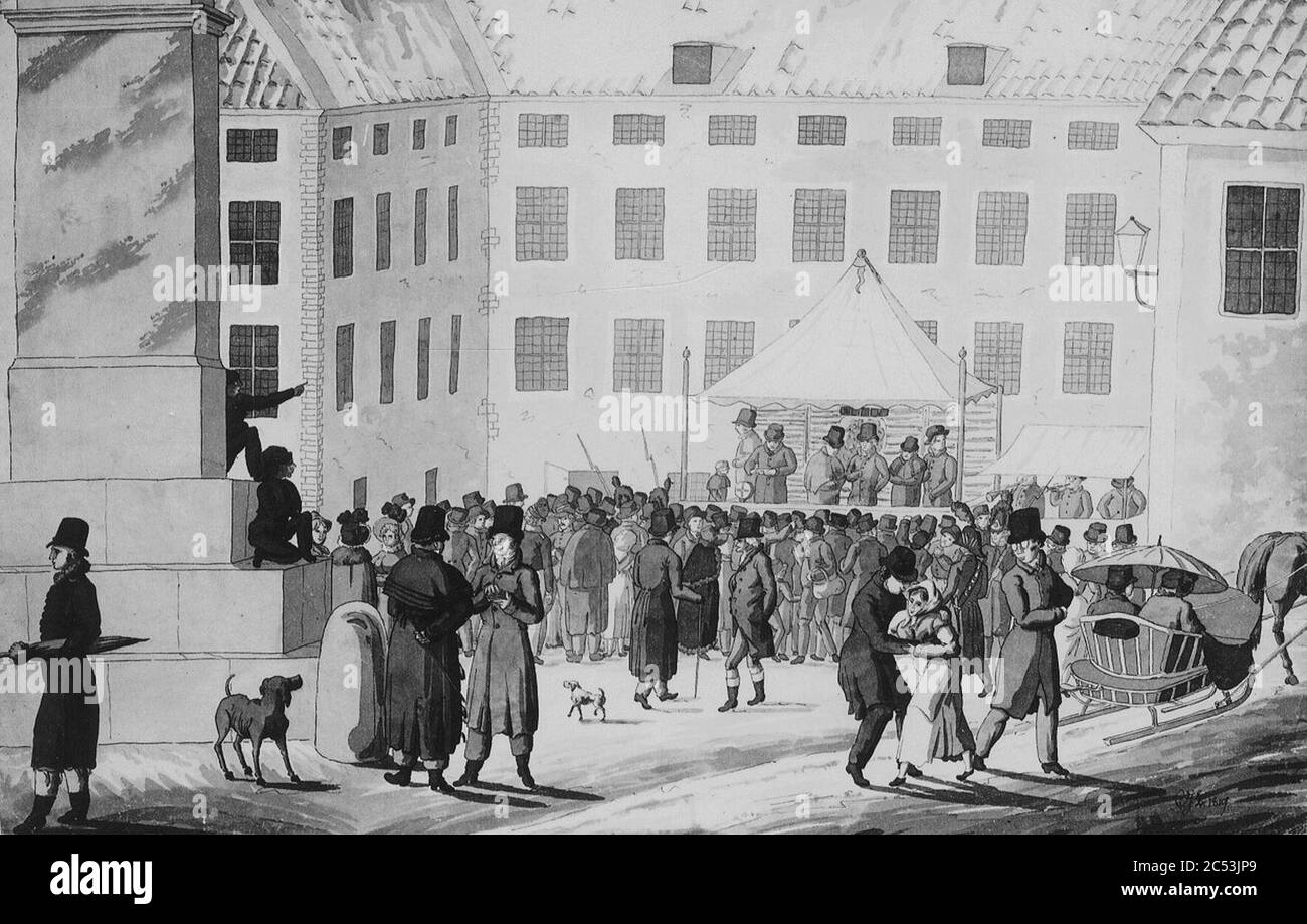 Indebetouska huset 1819. Stock Photo