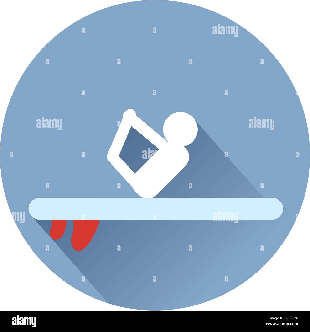 sup Surf yoga Icons Stock Vector