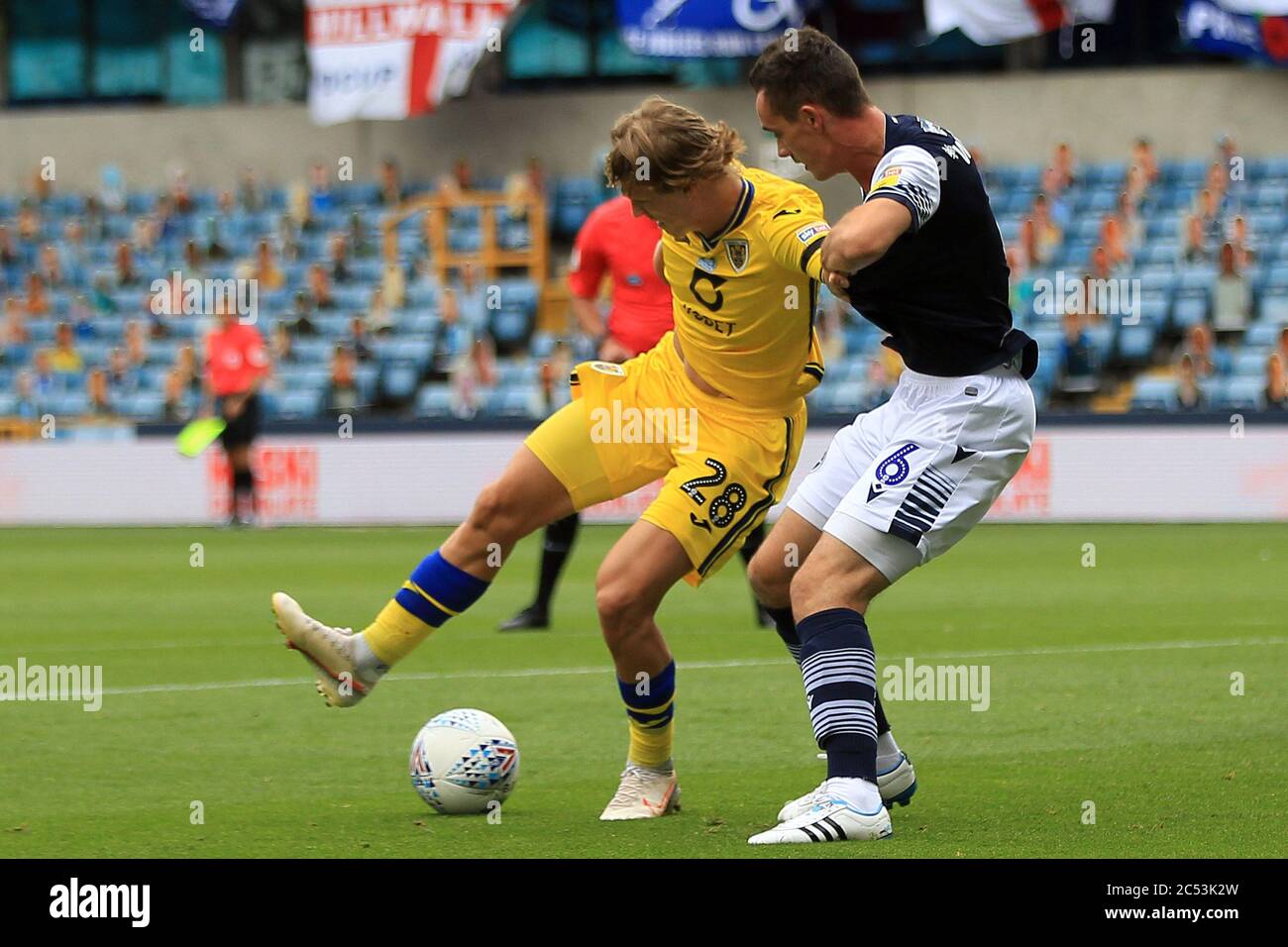 London Uk 30th June 2020 George Byers Of Swansea City L In Action With Shaun Williams