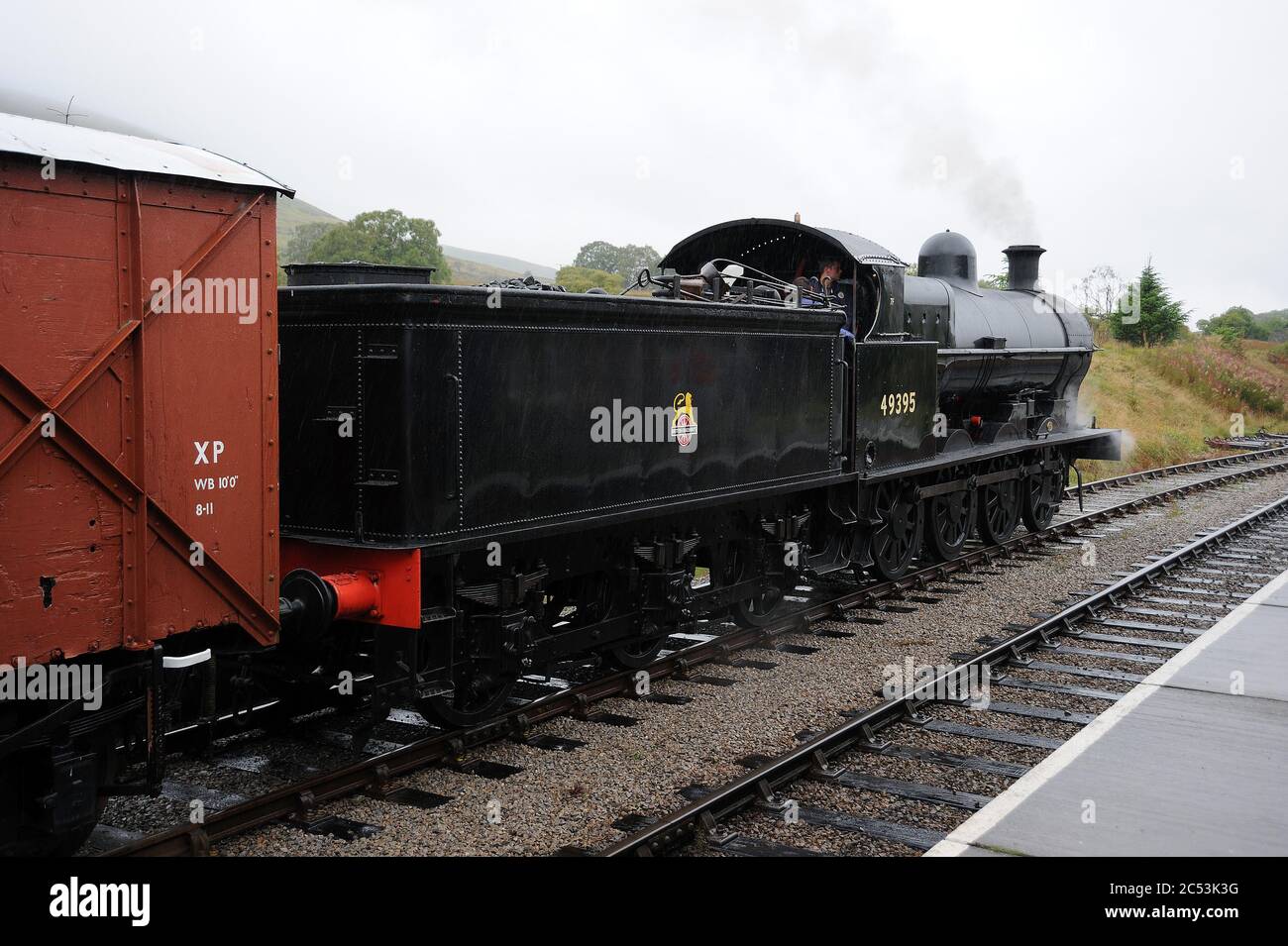 '49395' at Furnace Sidings Station. Stock Photo