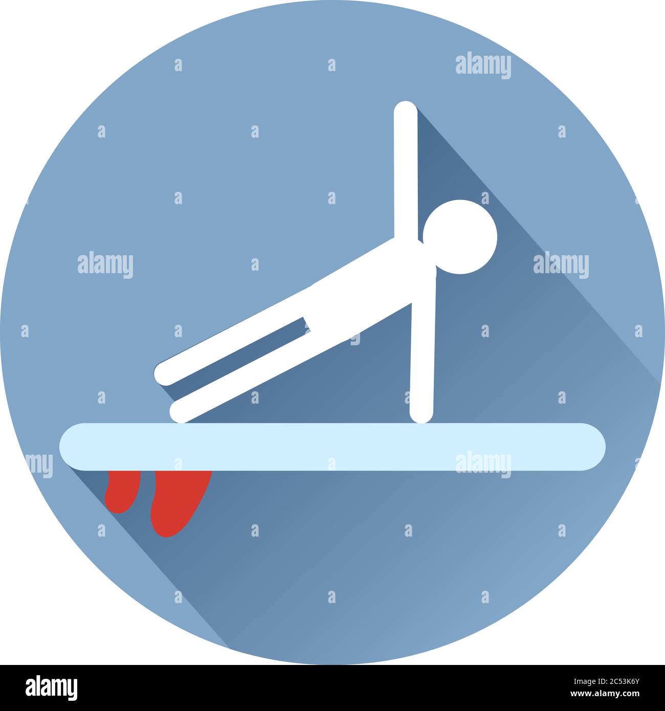 sup Surf yoga Icons Stock Vector