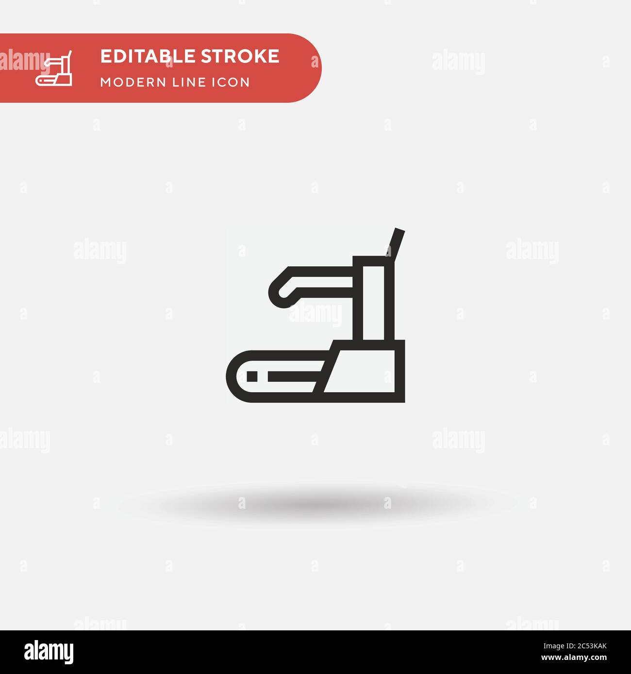 Treadmill Simple vector icon. Illustration symbol design template for ...