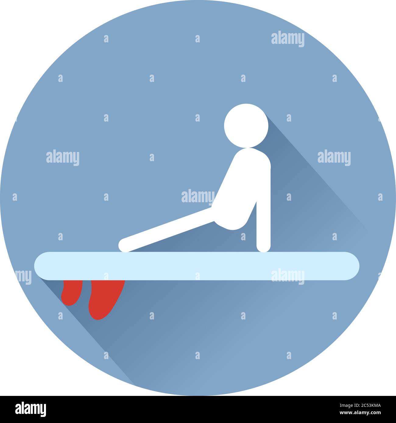 sup Surf yoga Icons Stock Vector