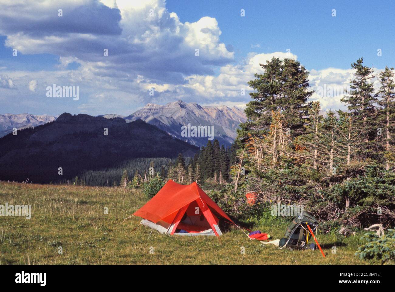 Backpacker's Camp, San Juan Mountains, Colorado Stock Photo
