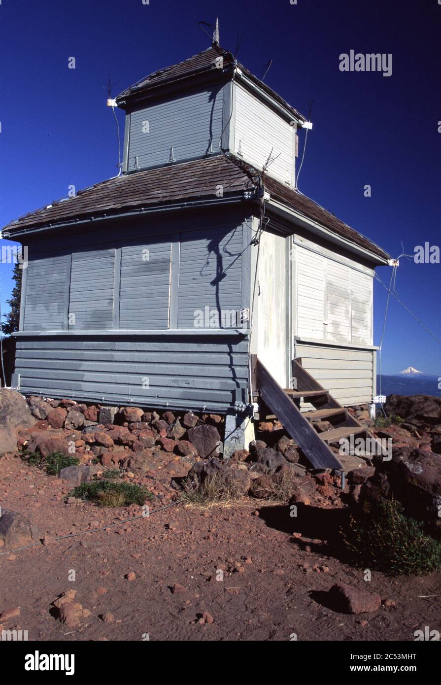 Historic cupolastyle fire lookout, Black Butte, Oregon Stock Photo Alamy