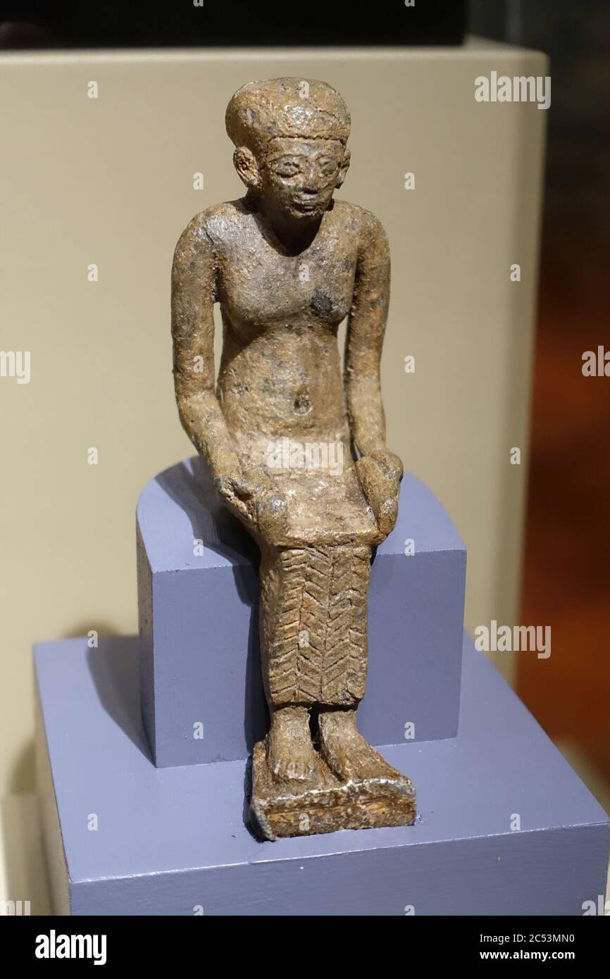 Imhotep statuette, Egyptian, Late period, 25th dynasty, 760-656 BC, bronze Stock Photo
