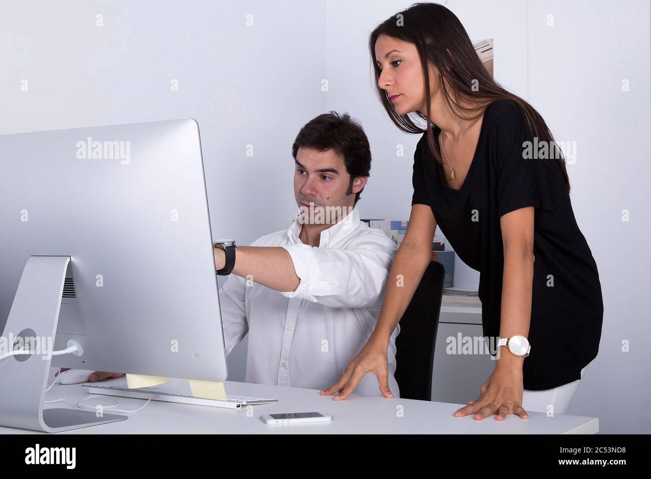 Architects photo session in their office Stock Photo