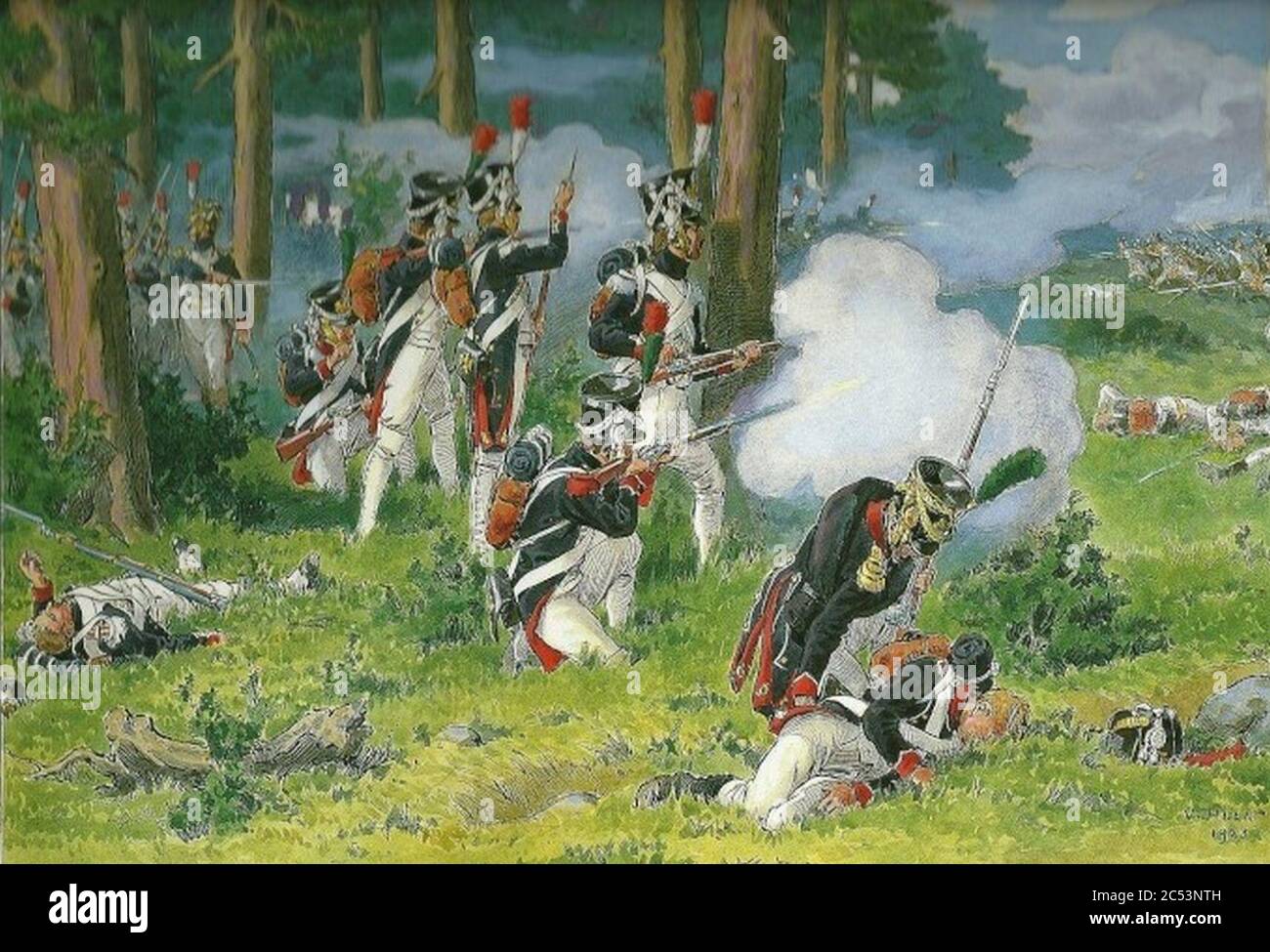 Infanterie de la Jeune Garde au combat Stock Photo Alamy