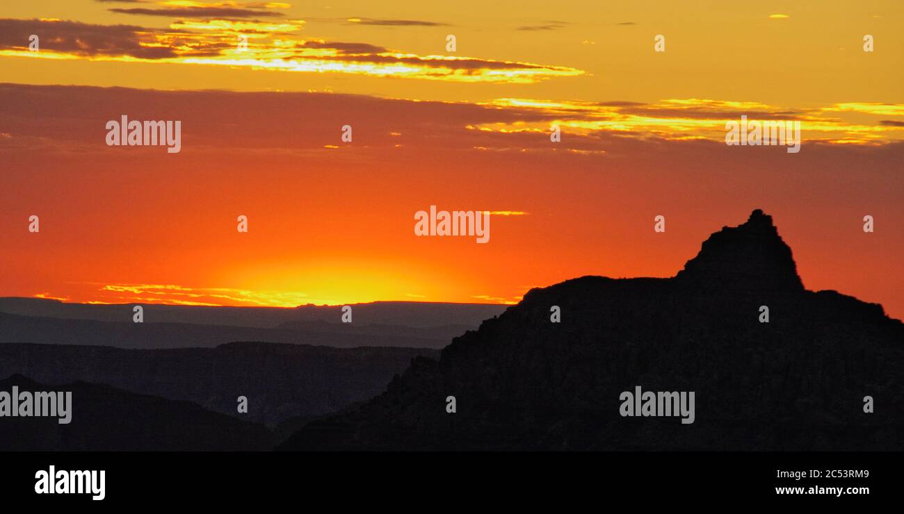 Sunrise from Shoshone Point Stock Photo