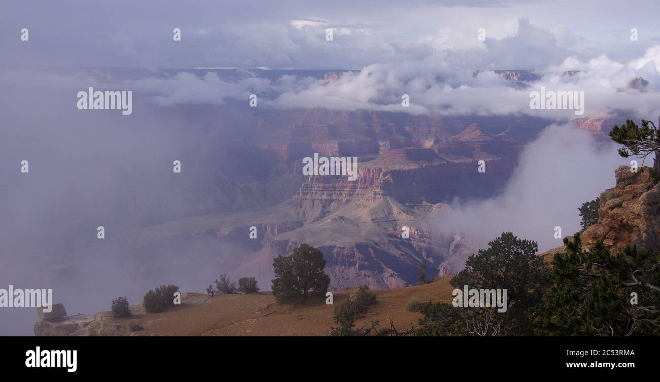 Moran Point in storm Stock Photo