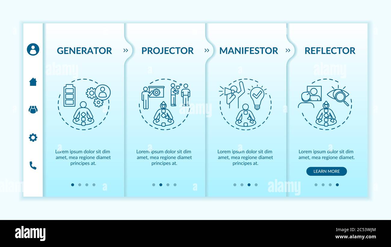 Human design types onboarding vector template Stock Vector Image & Art ...