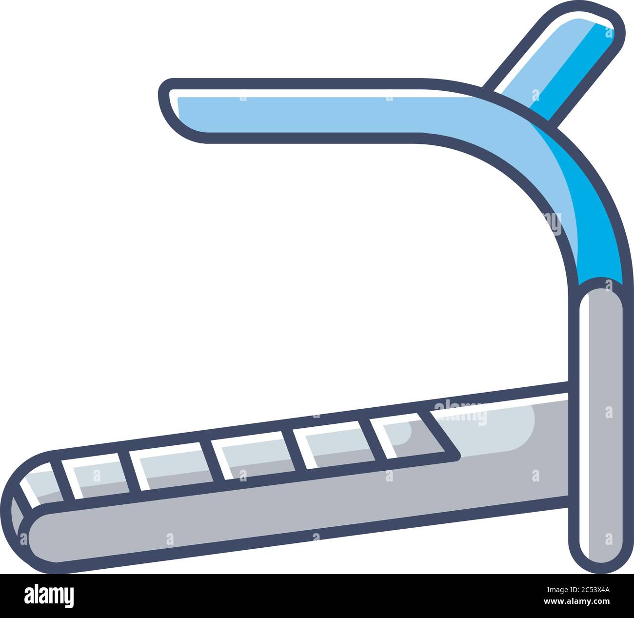 Treadmill RGB color icon Stock Vector
