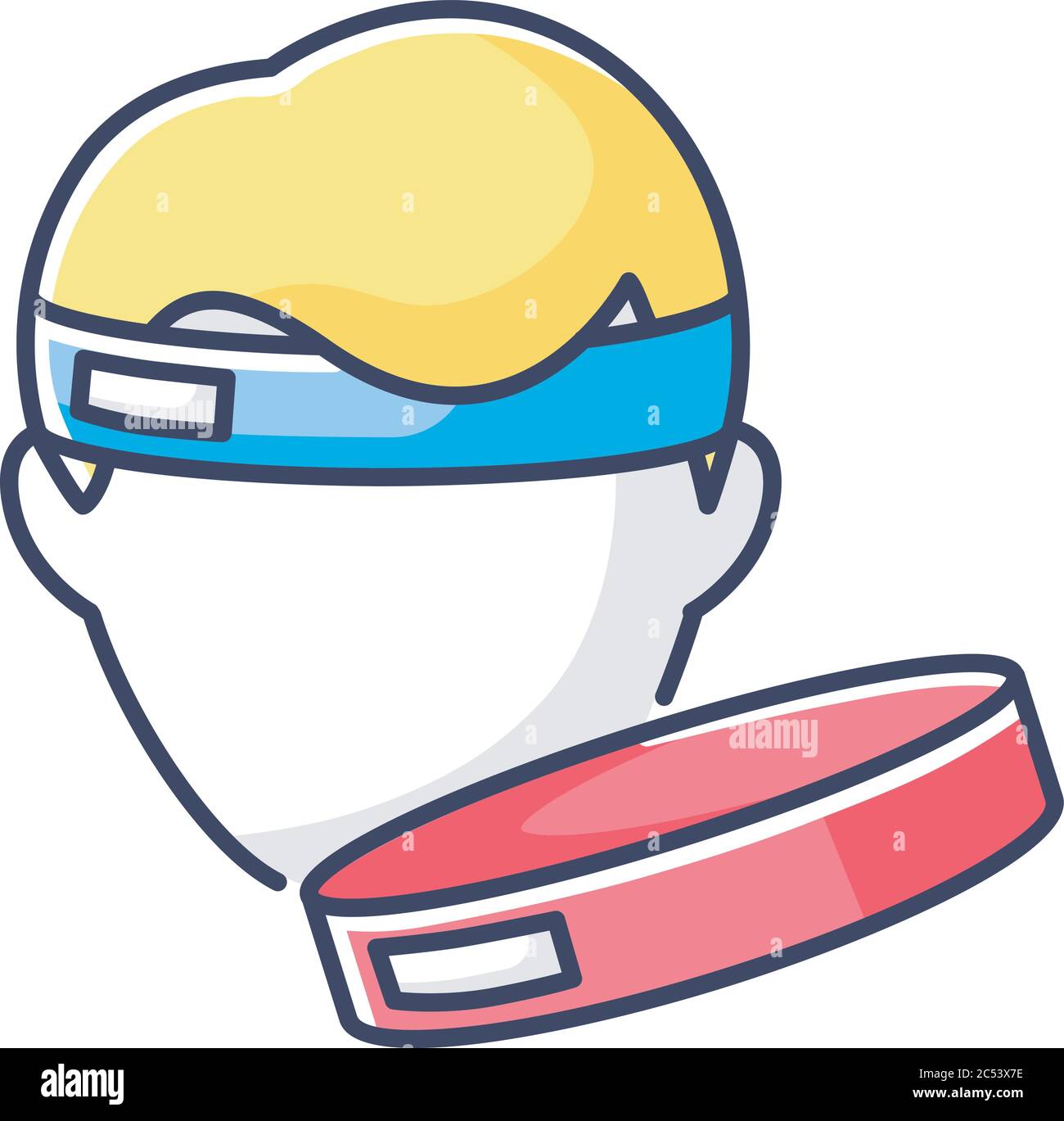 Workout headband RGB color icon Stock Vector