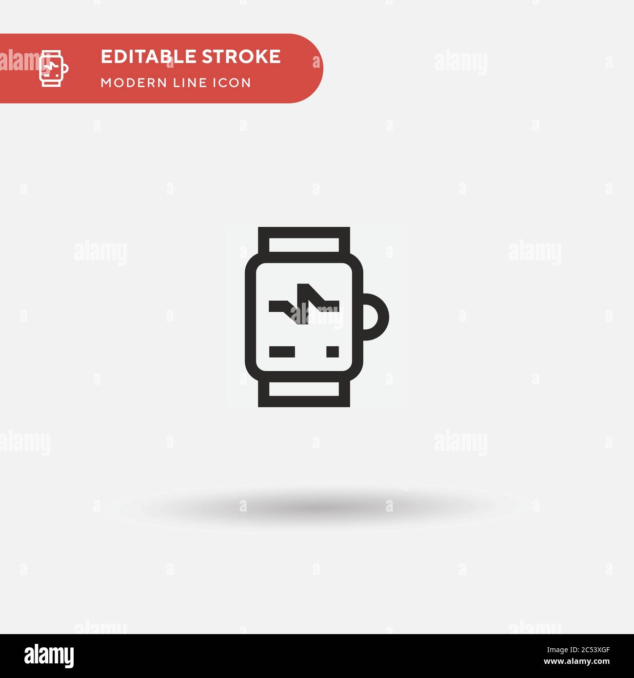 Smartwatch Simple vector icon. Illustration symbol design template for ...