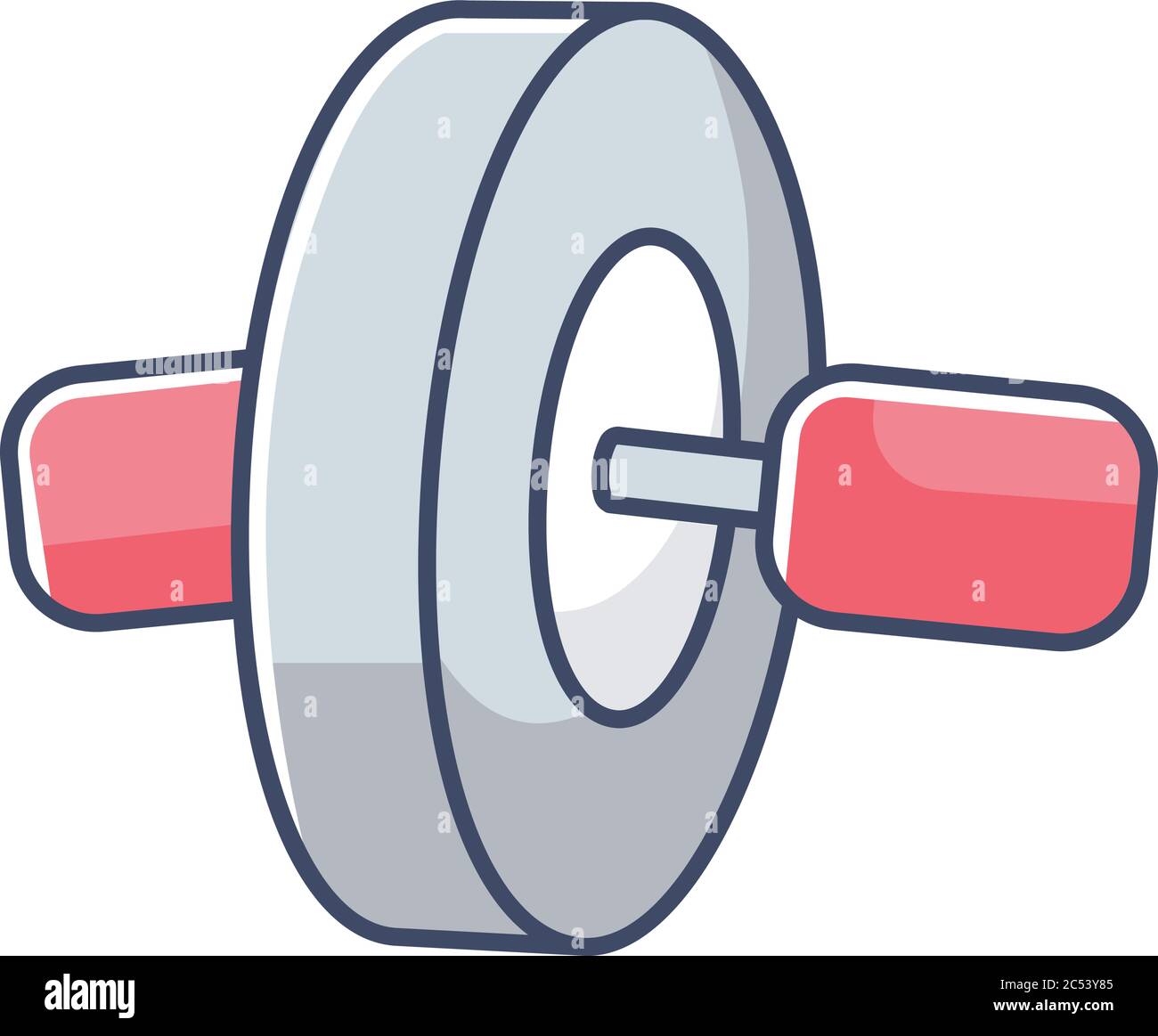 Ab roll RGB color icon Stock Vector