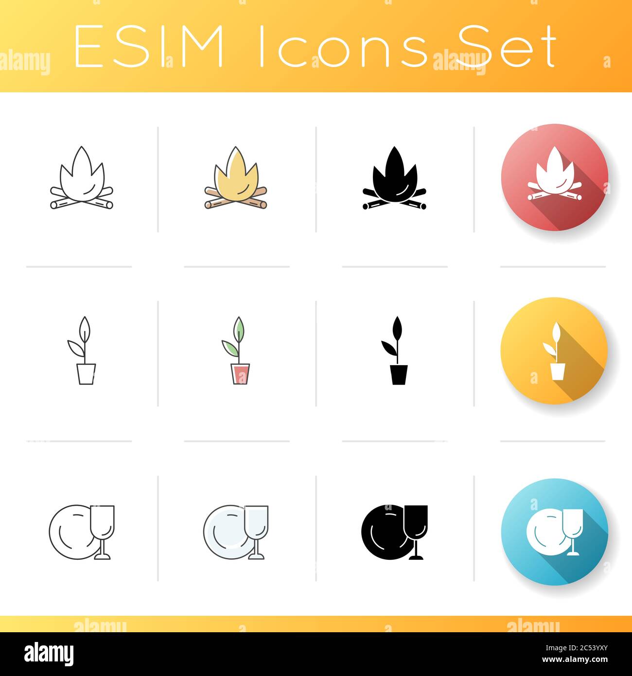 Apartment amenities icons set Stock Vector Image & Art - Alamy