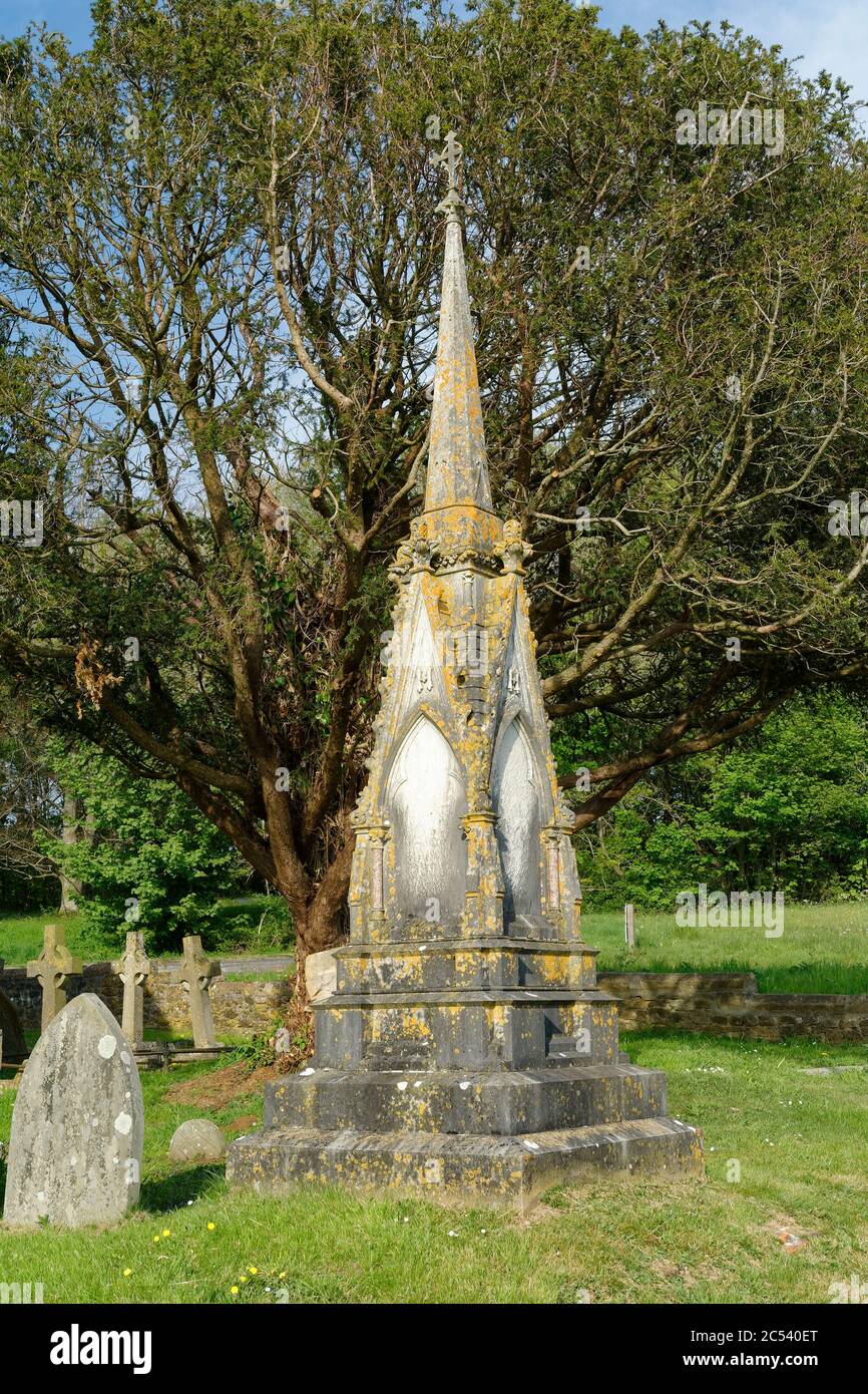 Memorial, c1885, to Annie Harris of Bowden Hill House in Churchyard of St Anne, Bowden Hill, Wiltshire, UK Stock Photo