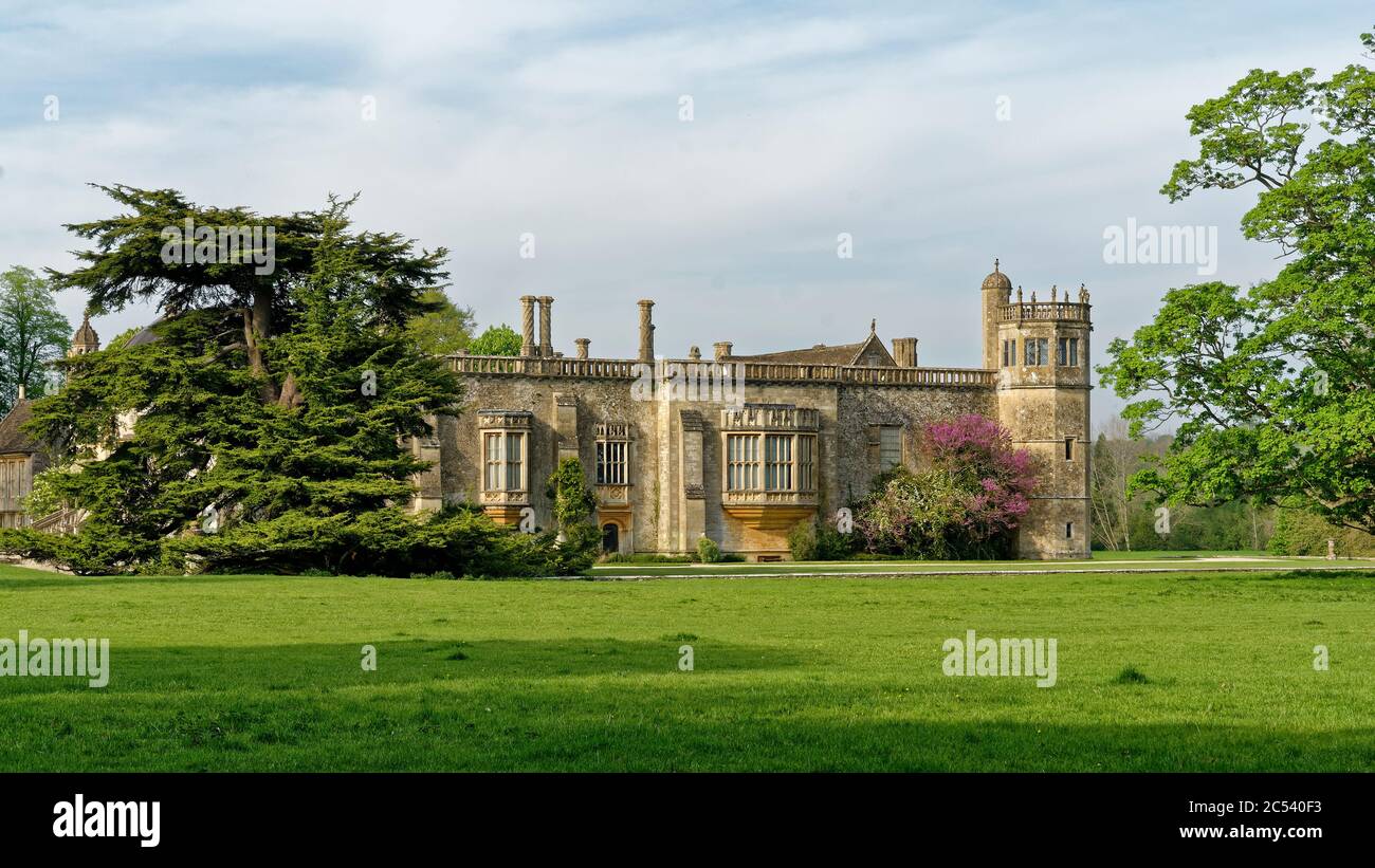 South front of Lacock Abbey, Wiltshire, UK 13th century grade I listed