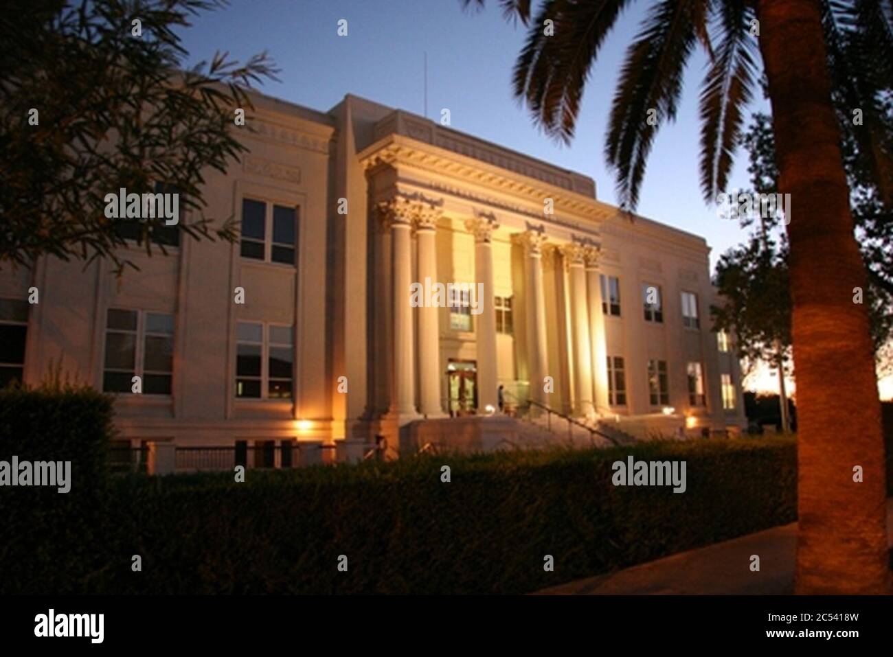 Imperial County Superior Courthouse El Centro Night Stock Photo Alamy