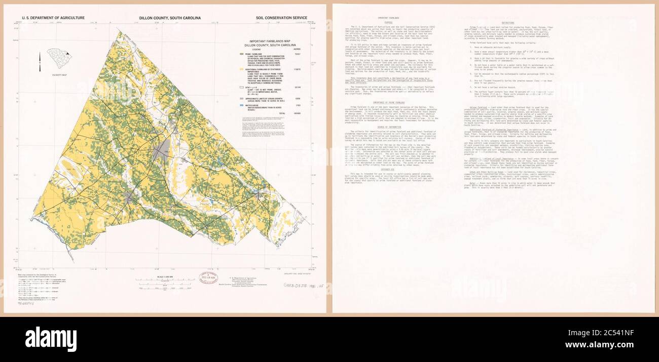 Important farmlands map, Dillon County, South Carolina Stock Photo Alamy