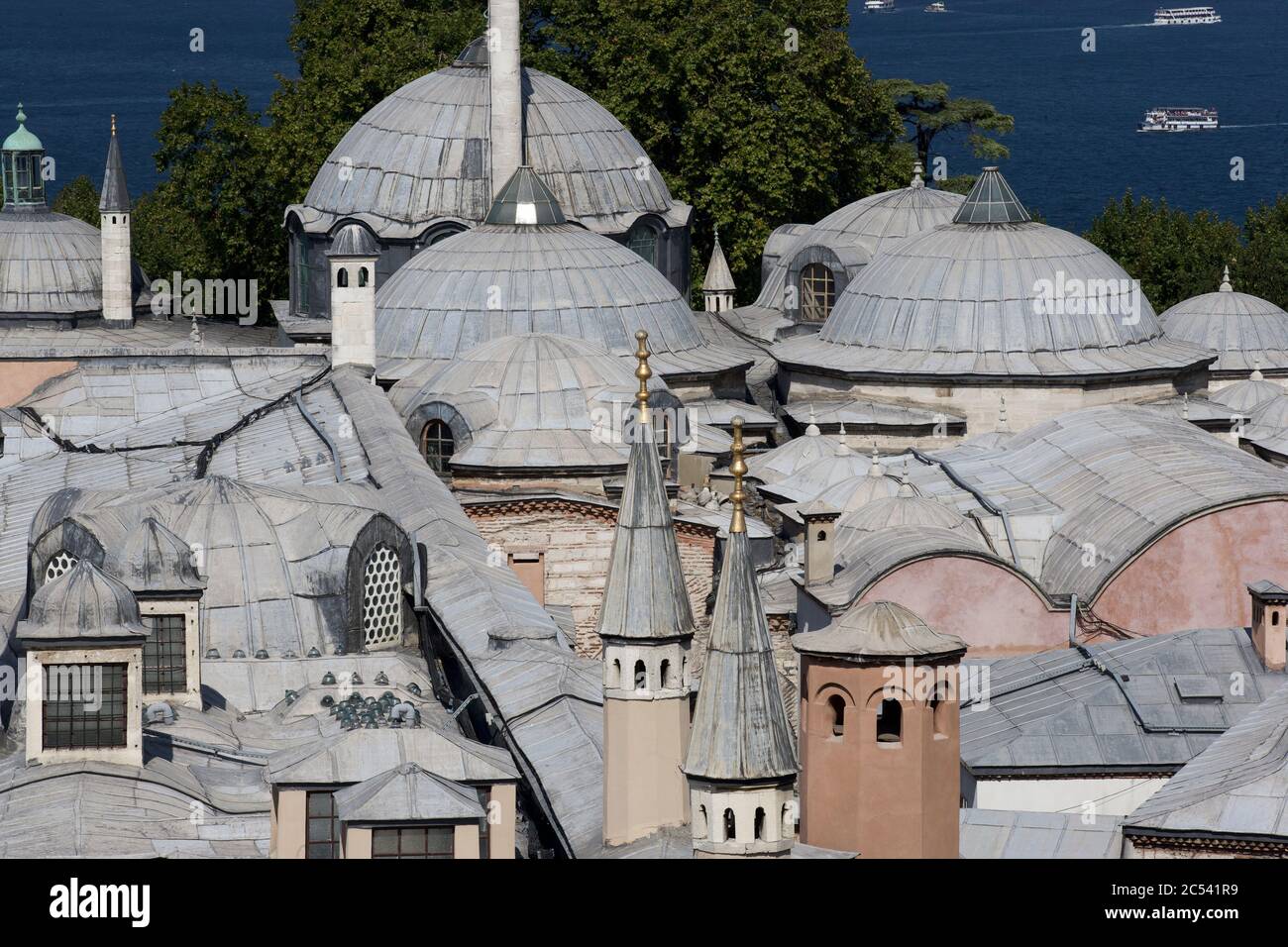 Istanbul: view over roofs of Topkapi / Golden Horn Stock Photo