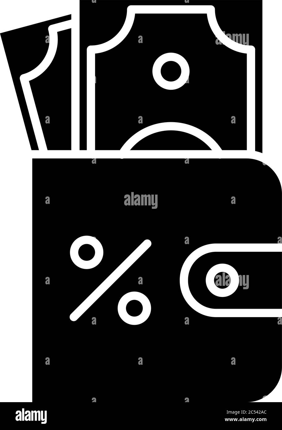 Purse with money black glyph icon Stock Vector Image & Art - Alamy