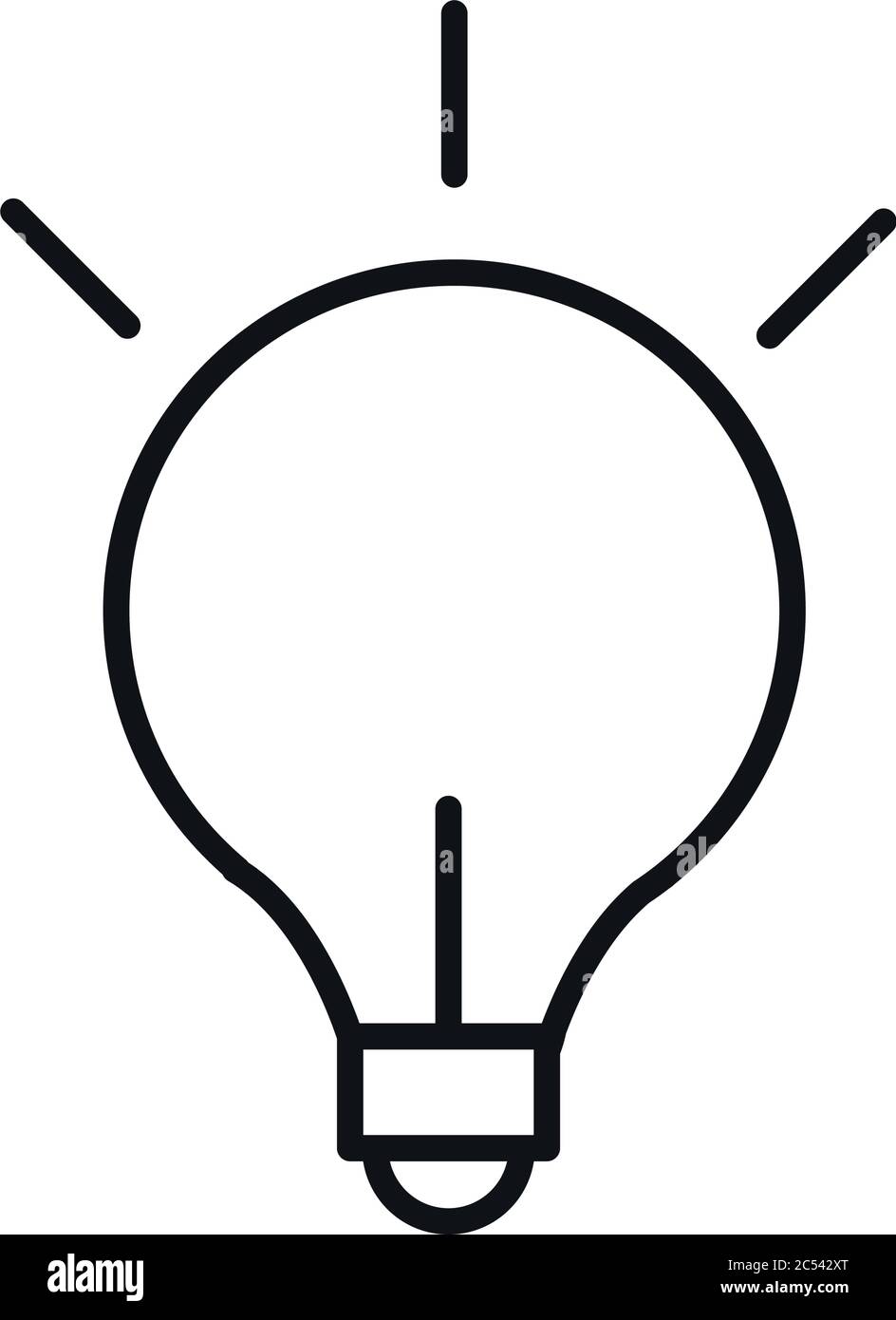 light bulb creativity idea solution line style icon vector illustration ...