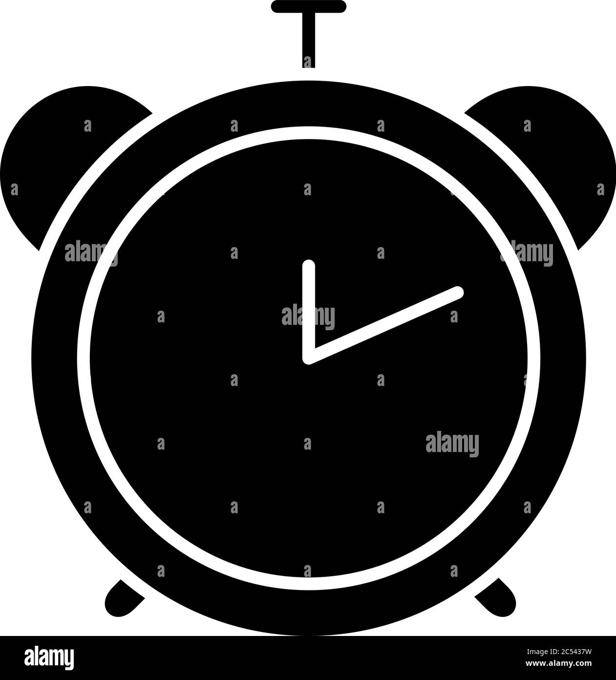 Alarm clock black glyph icon Stock Vector Image & Art - Alamy