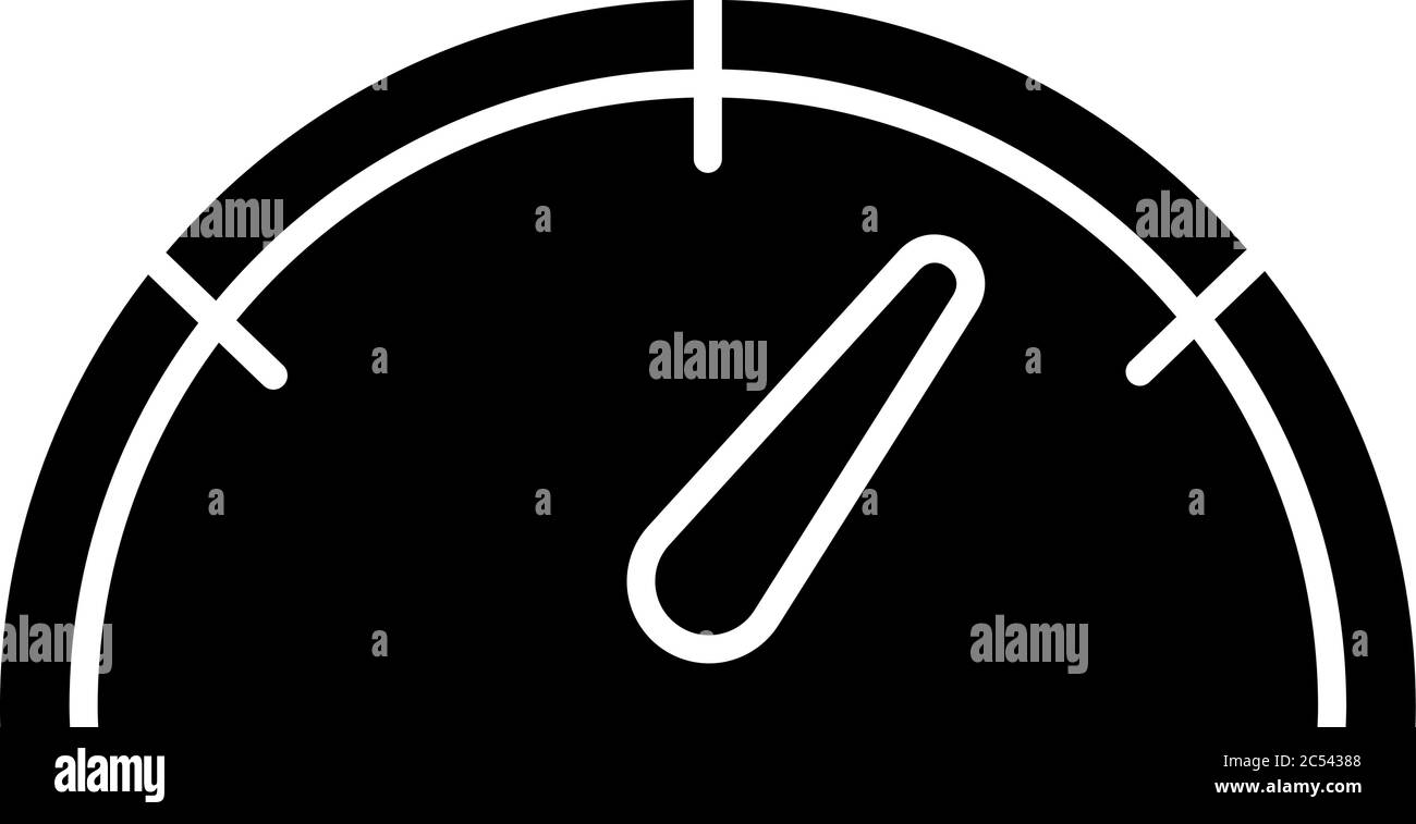 Speedometer black glyph icon Stock Vector Image & Art - Alamy