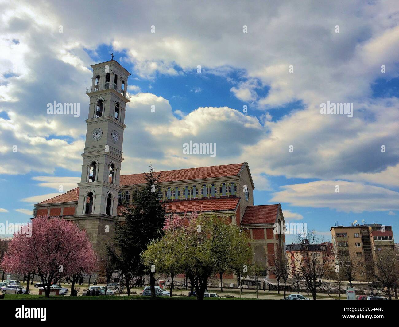Catholic church in Pristina Stock Photo - Alamy