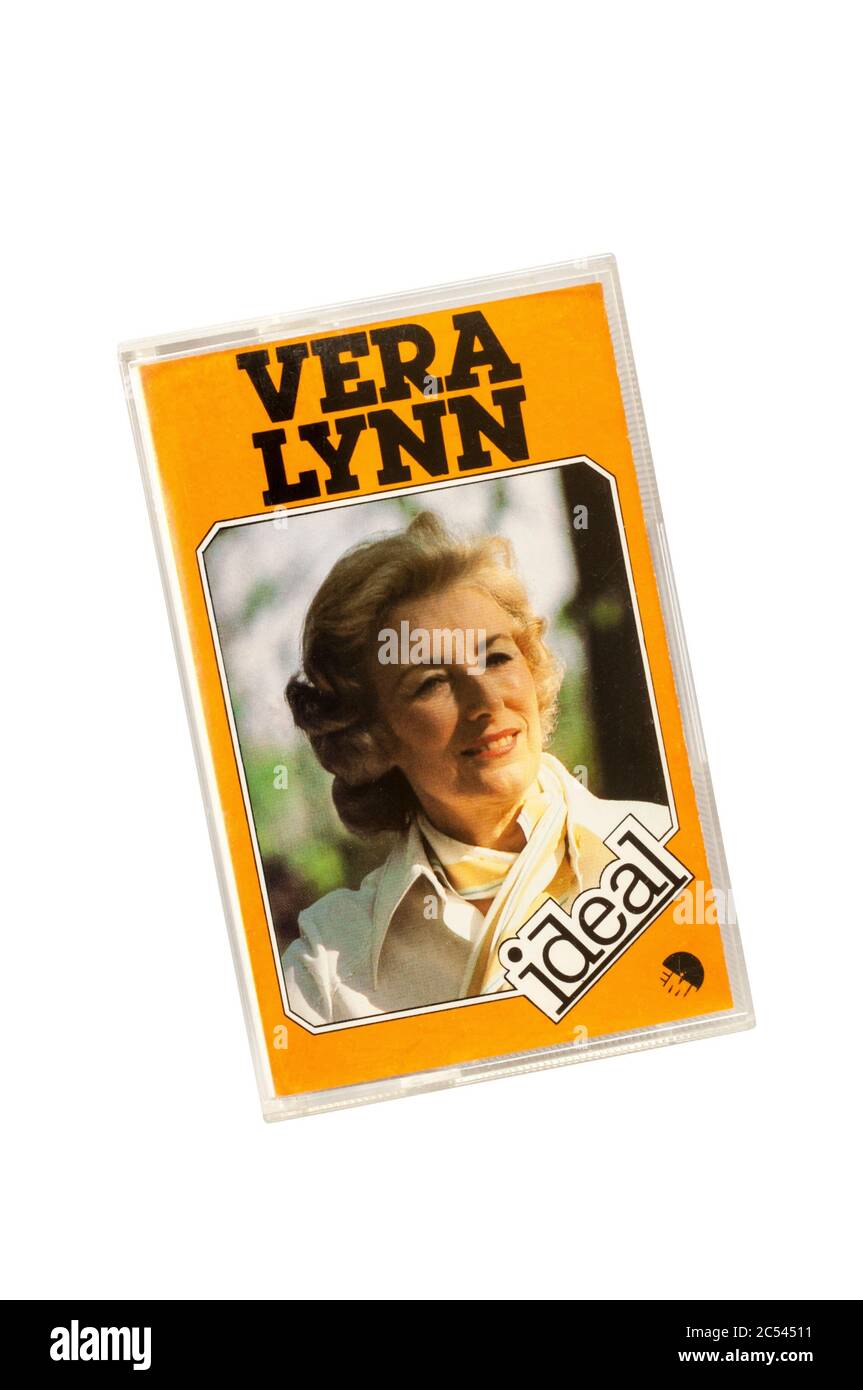 Pre-recorded music cassette tape of Ideal by Vera Lynn, released in 1980. Stock Photo