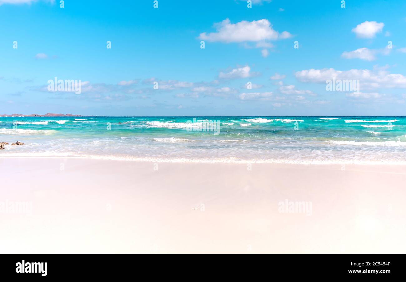 Northern Fuerteventura, Corralejo Flag beach Stock Photo Alamy