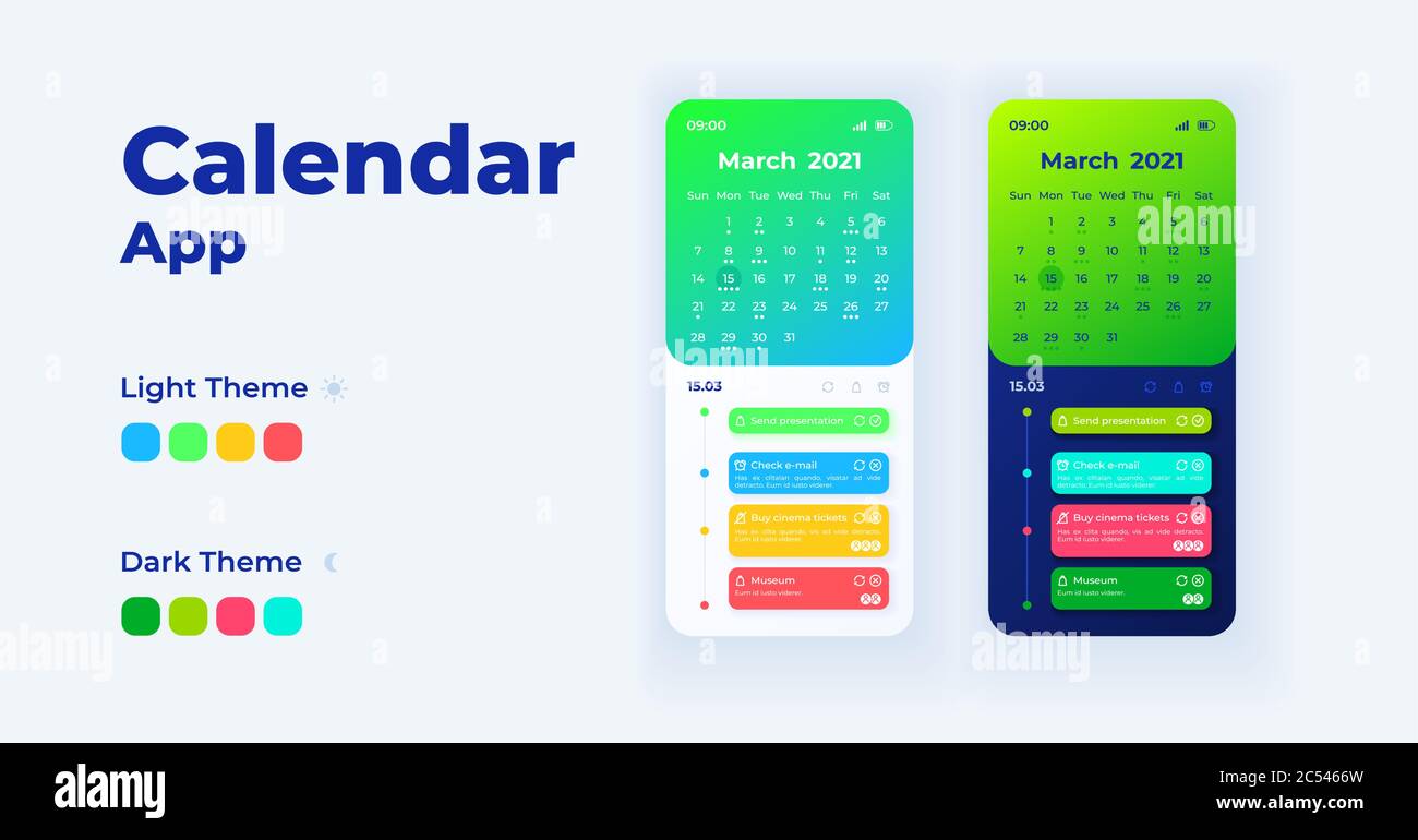 Calendrier Smartphone 2023 Mobile Phone Calender Stock Vector Images - Alamy