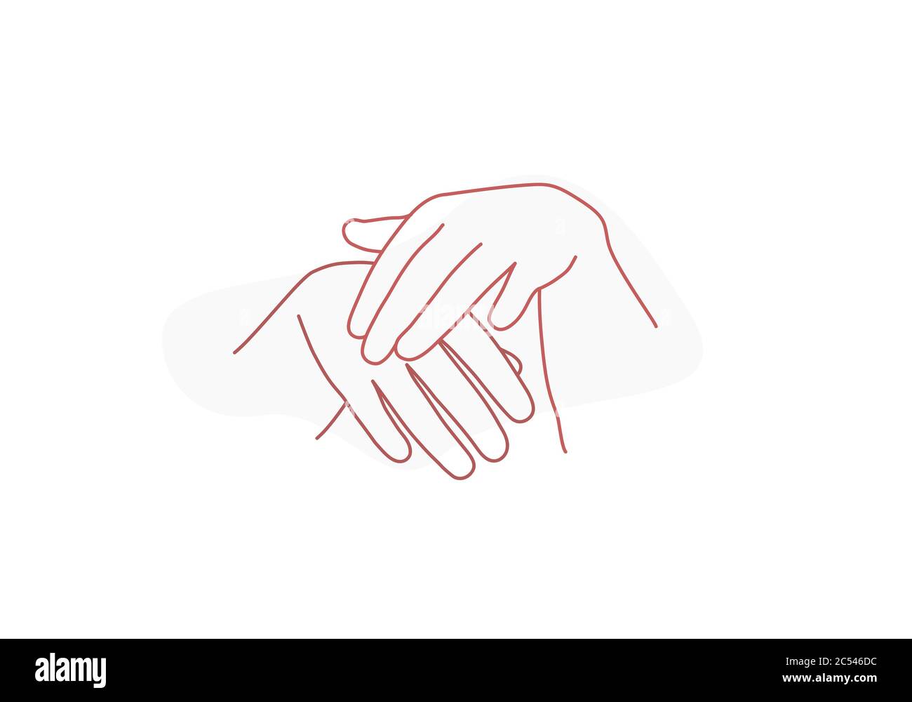 Hands care. Apply cream. Line drawing vector illustration. Stock Vector