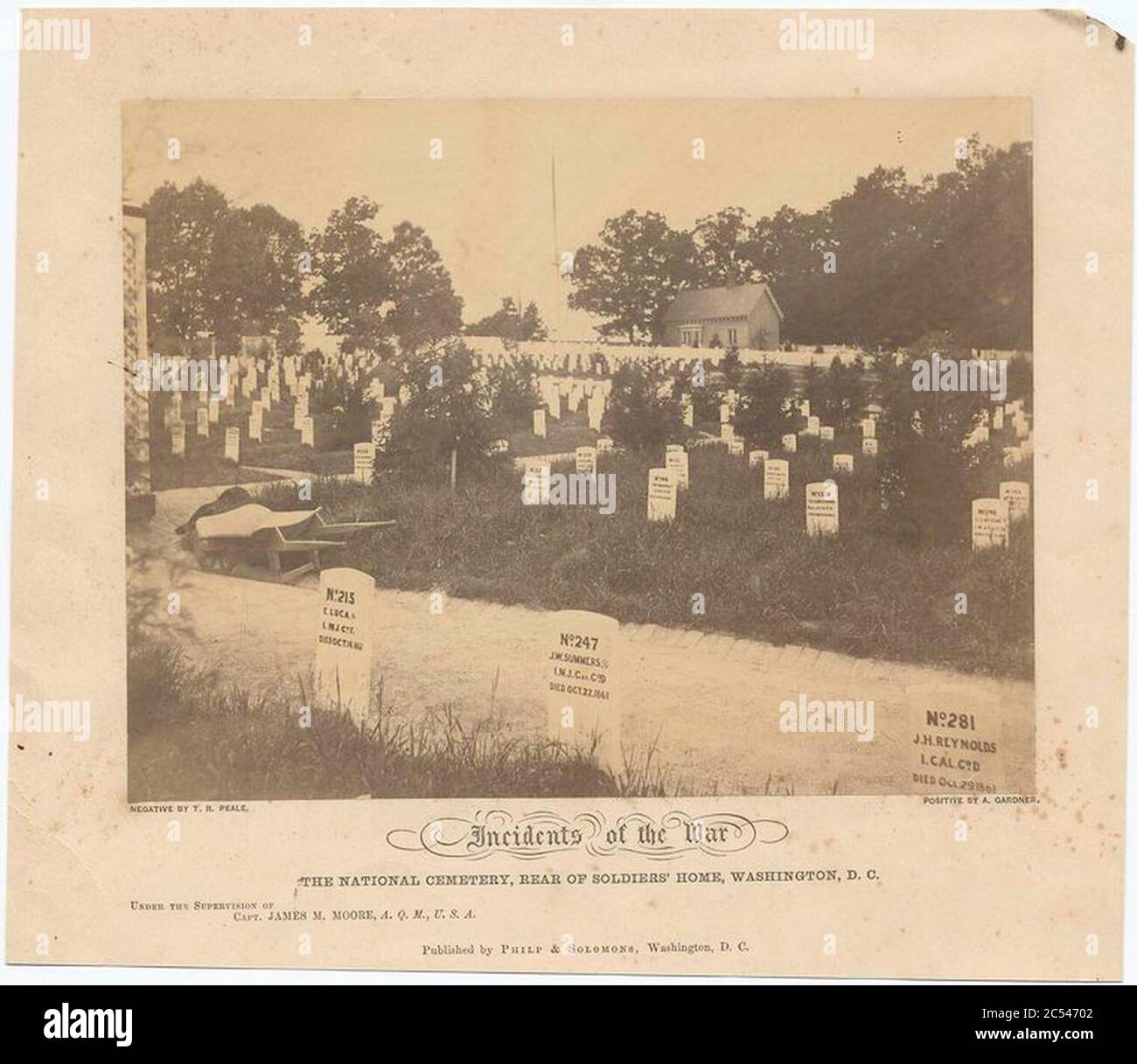Incidents of the War - The National Cemetery, rear of Soldie... (3110851726). Stock Photo